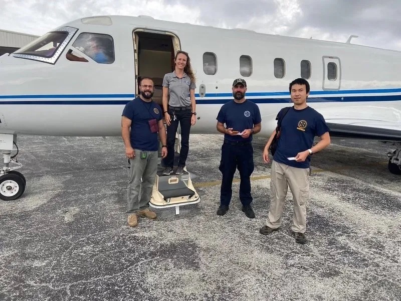Haiti Earthquake Volunteers With Aircraft